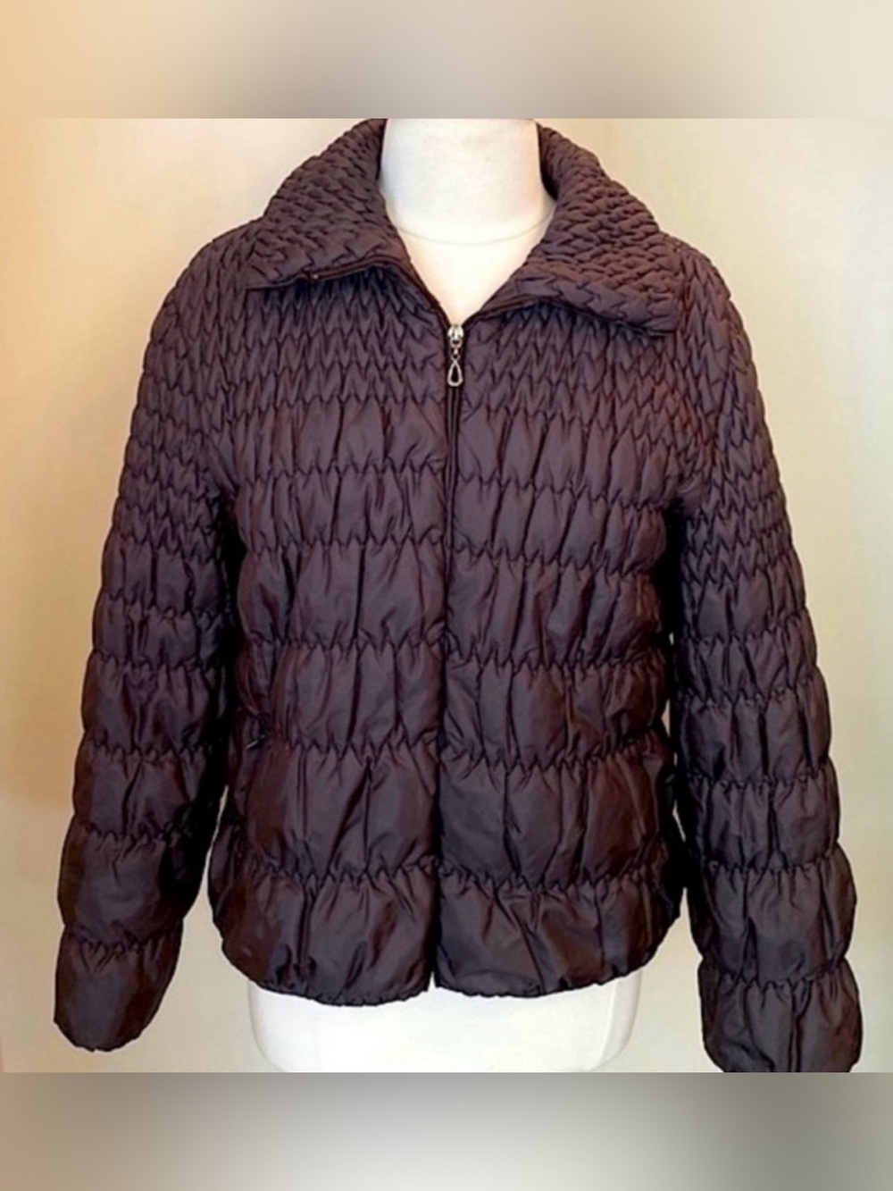 Gallery Brown Classic Quilted L Gorpcore Outdoor Casual Minimalist Puffer Jacket
